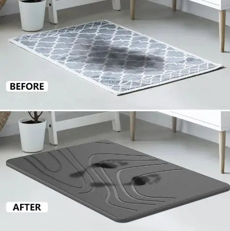 Sugeriantis neslystantis diatomito akmens vonios kilimėlis